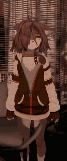a cartoon character with a collar that has the letter o on it