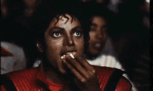 Michael Jackson Movie Watching GIF - Michael Jackson Movie Watching Popcorn GIFs
