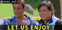 Let Us Enjoy Sanjay Dutt GIF - Let Us Enjoy Sanjay Dutt Govinda GIFs