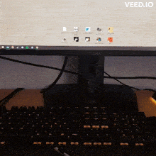 a computer monitor with the word veed.io on the bottom right