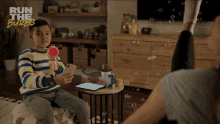 Playing With Bubbles Leo Pham GIF - Playing With Bubbles Leo Pham Run The Burbs S1e6 GIFs
