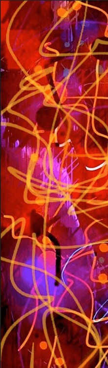 a close up of a painting with a lot of lines and colors