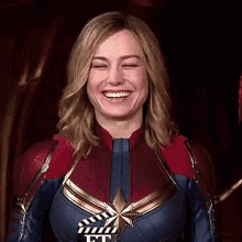 Haha Smiling GIF - Haha Smiling Captain Marvel GIFs