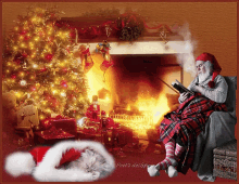 After Christmas Santa GIF - After Christmas Santa Reading GIFs