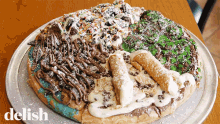 This Is A Pizza?! GIF - Dessert Pizza Chocolate Candy Toppings GIFs