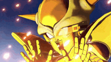 a close up of a cartoon character 's face and arms