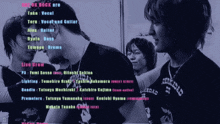 a group of men are standing next to each other with their names written on the bottom