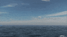 a picture of a rocket being launched into the ocean with the name jeffrey on the bottom