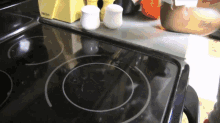 a stove top with a knife block that says " williams " on it