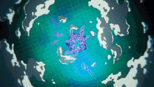 a blue circle with a pentagram in the middle