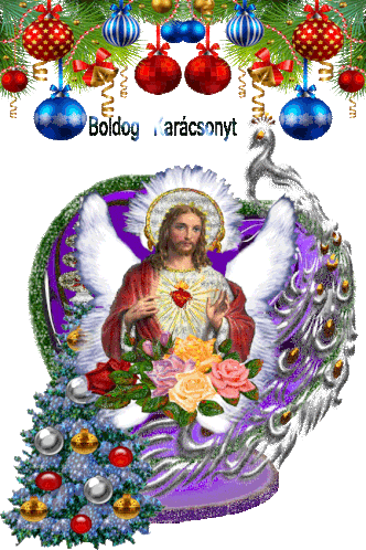 Boldog Karácsonyt God Sticker - Boldog Karácsonyt God Wings Stickers