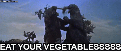 Godzilla Eat You Vegetables GIF - Godzilla Eat You Vegetables Dinosaur GIFs