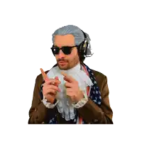 a man wearing headphones and sunglasses says i ma father