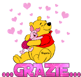 Grazie Pooh Bear Hugs Sticker - Grazie Pooh Bear Hugs Piglet Stickers