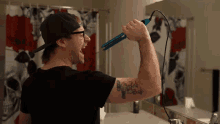 Singing Jared Dines GIF - Singing Jared Dines Getting Ready GIFs
