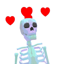 hearts love skeleton