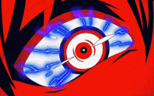 a red eye with a target in it