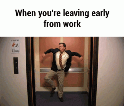 leaving work on friday elevator meme