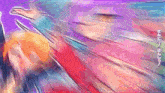 a drawing of a girl with purple hair and a boy with yellow hair