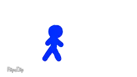 a blue and orange drawing with the words flipa clip below