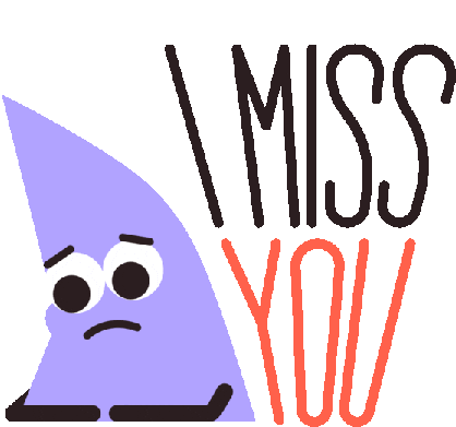 Miss You Sad Sticker - Miss You Sad Frown Stickers