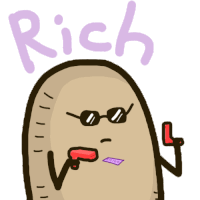 Rich Money Money Sticker - Rich Money Money Potato Stickers