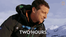 Two Hours Bear Grylls GIF - Two Hours Bear Grylls Rob Riggle Ice Climbing In Iceland GIFs