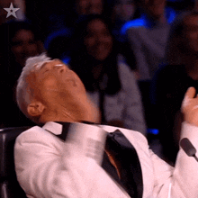 Laughing And Clapping Bruno Tonioli GIF - Laughing And Clapping Bruno Tonioli Britain'S Got Talent GIFs