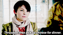 Once Upon A Time Mary Margaret Blanchard GIF - Once Upon A Time Mary Margaret Blanchard Thursdays They Pick Up Chinese For Dinner GIFs
