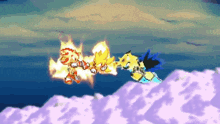 sonic the hedgehog and super sonic are flying through the air