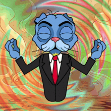Psychedelic Cat GIF - Psychedelic Cat Meditating GIFs