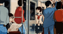 anime bus rush hour passengers