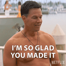 Im So Glad You Made It Huck Dembo GIF - Im So Glad You Made It Huck Dembo Mark Wahlberg GIFs