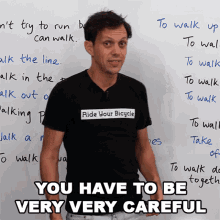 You Have To Be Very Very Careful Benjamin GIF - You Have To Be Very Very Careful Benjamin Learn English With Benjamin GIFs