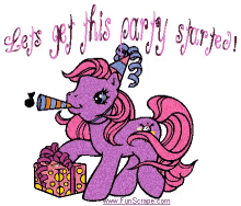Lets Gewt This Party Started Happy Birthday Unicorn GIF