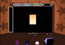 a video game is being played in a room with a tv