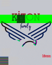 a logo for the kiton family with a green eagle on it