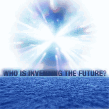 who is inventing the future bright light ocean graphic design illustration