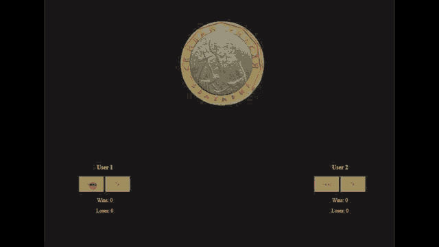 a screenshot of a coin with the words user 1 and user 2