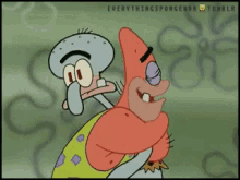 Patrick And Squidward GIF - Patrick Star Squidward Tentacles Hug GIFs
