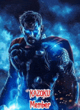 a poster of thor with the name kazoku member