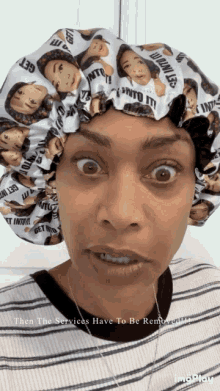 Remove Services Shower Hat GIF - Remove Services Shower Hat Talking GIFs