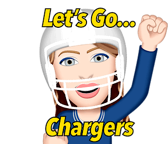 Los Angeles Chargers Go Chargers Sticker - Los Angeles Chargers Go Chargers Lets Go Chargers Stickers