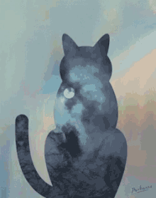 Cat Silhouette Midnight GIF - Cat Silhouette Midnight Contemporary Art GIFs