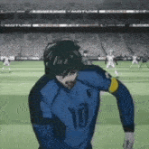 a soccer player with the number 10 on their jersey