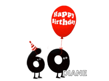 greeting happy birthday hbd happy60th birthday balloon