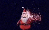 Santa Running To The Earth On The Way GIF