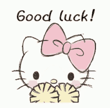 Hello Kitty Good Luck GIF - Hello Kitty Good Luck Cheering GIFs