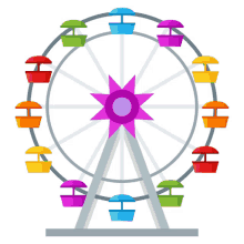 ferris wheel travel joypixels rides merry go round