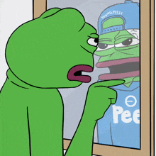 a cartoon of a frog with a young peezy hat on
